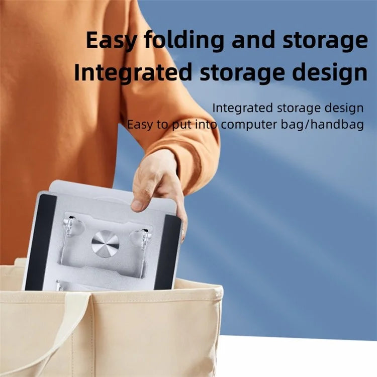 D092 Aluminum Alloy Foldable Laptop Bracket Heat Dissipation Rotatable Notebook Desktop Stand