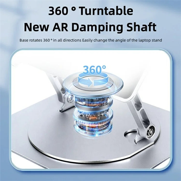 D092 Aluminum Alloy Foldable Laptop Bracket Heat Dissipation Rotatable Notebook Desktop Stand
