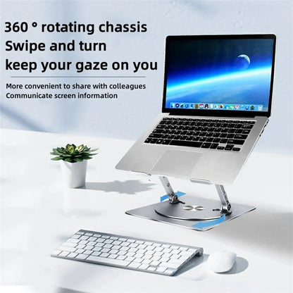 D092 Aluminum Alloy Foldable Laptop Bracket Heat Dissipation Rotatable Notebook Desktop Stand