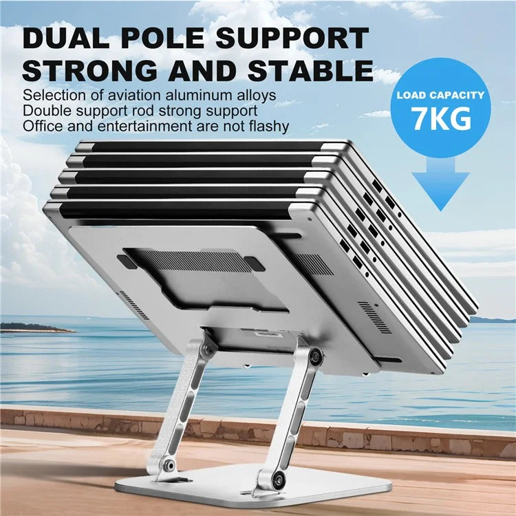 D091 Aluminum Alloy Desktop Foldable Laptop Bracket Adjustable Notebook Heat Dissipation Stand