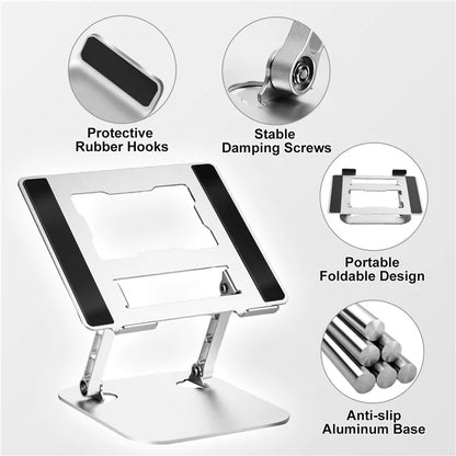 D091 Aluminum Alloy Desktop Foldable Laptop Bracket Adjustable Notebook Heat Dissipation Stand
