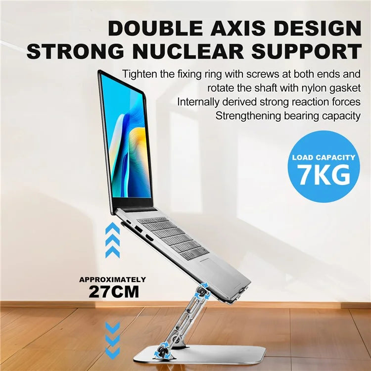 D091 Aluminum Alloy Desktop Foldable Laptop Bracket Adjustable Notebook Heat Dissipation Stand