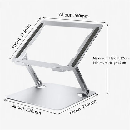 D079 Aluminum Alloy Desktop Laptop Bracket Foldable Hollow Out Notebook Cooling Stand