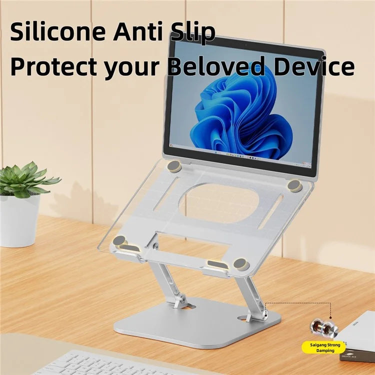 D062 Aluminum Alloy Foldable Laptop Bracket Adjustable Desktop Notebook Heat Dissipation Stand