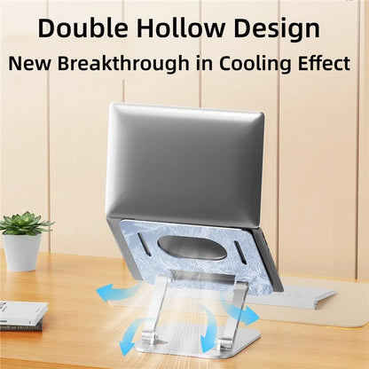 D062 Aluminum Alloy Foldable Laptop Bracket Adjustable Desktop Notebook Heat Dissipation Stand