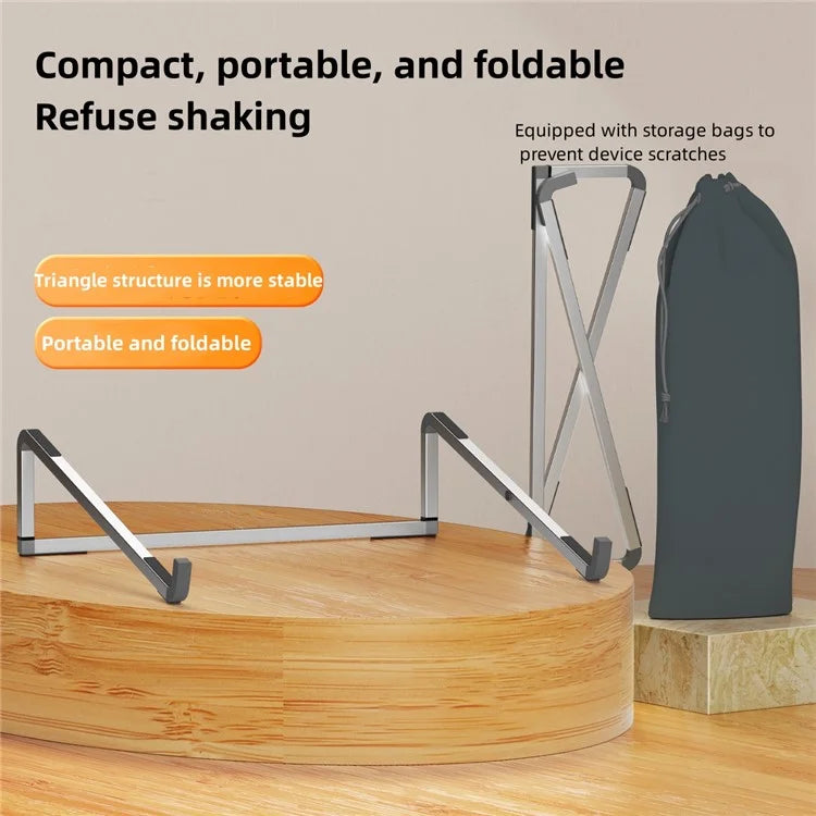 D0019 Portable Foldable Desktop Notebook Stand Aluminum Alloy Laptop Heighten Cooling Bracket