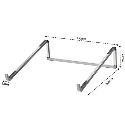 D0019 Portable Foldable Desktop Notebook Stand Aluminum Alloy Laptop Heighten Cooling Bracket