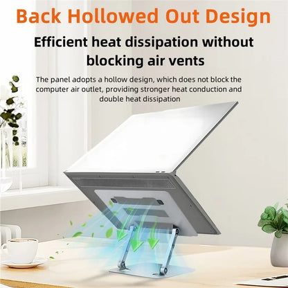 D032 Metal Foldable Laptop Tablet Bracket Adjustable Notebook Heat Dissipation Stand