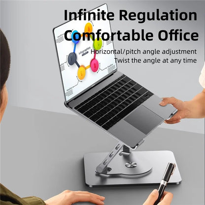 D087L Alloy Steel Desktop Laptop Bracket Heat Dissipation Foldable Rotatable Notebook Stand