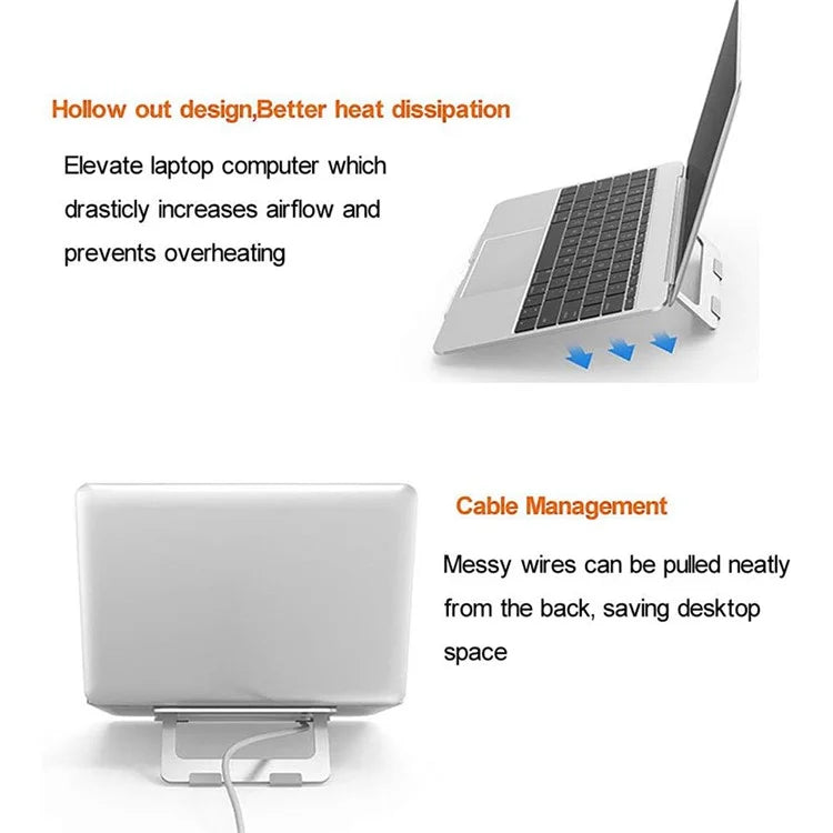 56-A Portable Desktop Notebook Stand Aluminum Alloy Laptop Cooling Heighten Bracket