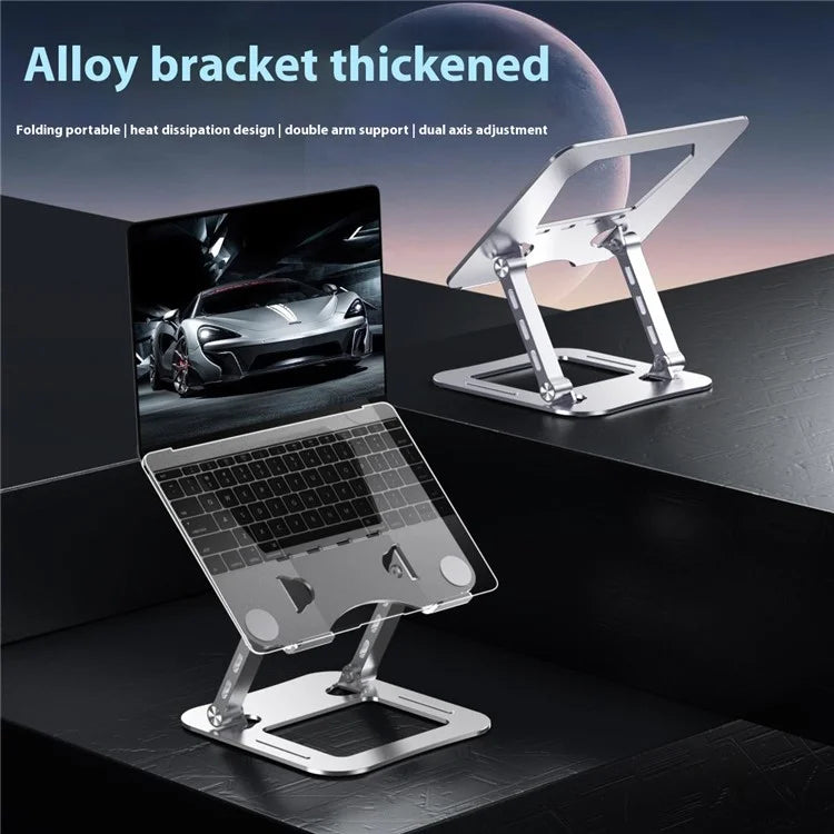 T64 Adjustable Notebook Heat Dissipation Stand Metal Desktop Foldable Laptop Bracket