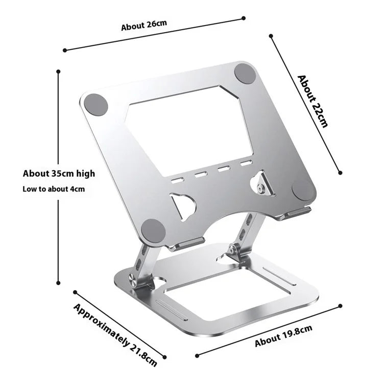 T64 Adjustable Notebook Heat Dissipation Stand Metal Desktop Foldable Laptop Bracket