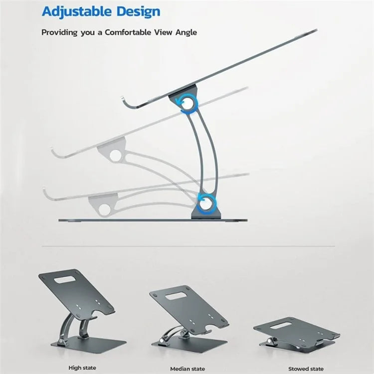 DT010 Adjustable Notebook Heat Dissipation Stand Aluminum Alloy Desktop Laptop Bracket