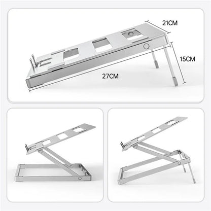 H12 Adjustable Aluminum Alloy Laptop Riser Desktop Stand Holder for Notebook Computer