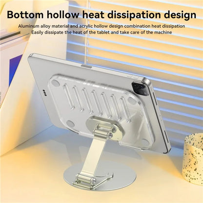 H14 Acrylic+Aluminum Alloy Laptop Stand Holder Notebook Computer Riser with Rotation Design