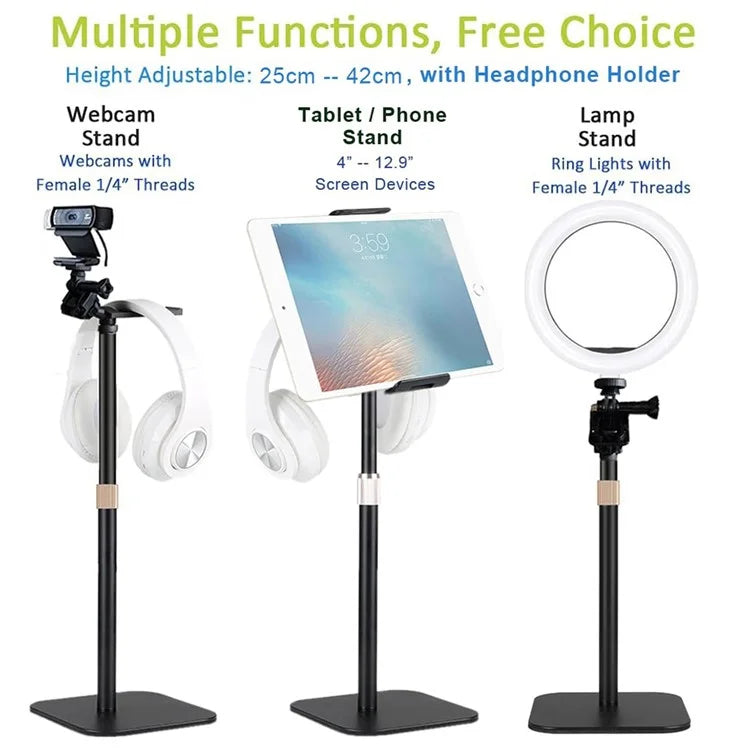 XY-25 Cell Phone Holder Stand Desktop Tablet Mount Display Holder with Adjustable Height Design