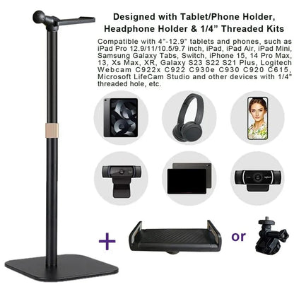XY-25 Cell Phone Holder Stand Desktop Tablet Mount Display Holder with Adjustable Height Design