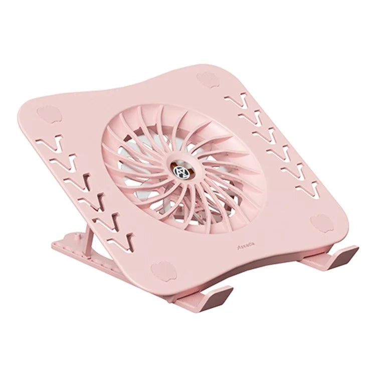 AZEADA AZ-X02 Folding Notebook Cooling Pad 7 Height Adjustable Laptop Tablets Stand with Cooling Fan