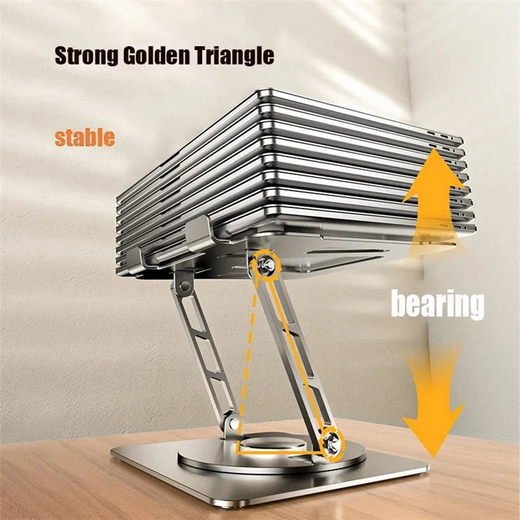 360-Degree Rotatable Desktop Tablet Holder Stand Foldable Aluminum Alloy Tablet Bracket