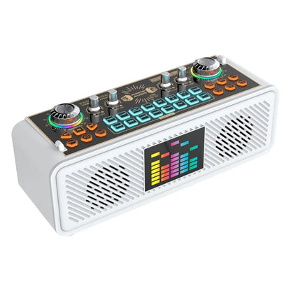 x10 Bluetooth Speaker Outdoor Live Broadcast Sound Card Machine with Microphone
