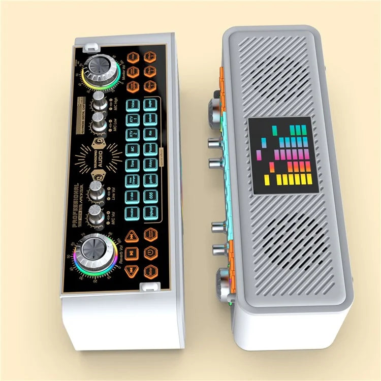 x10 Bluetooth Speaker Outdoor Live Broadcast Sound Card Machine with Microphone