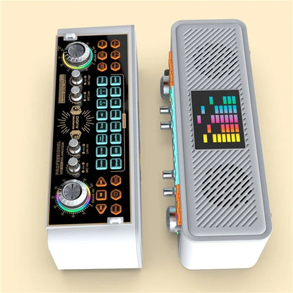 x10 Bluetooth Speaker Outdoor Live Broadcast Sound Card Machine with Microphone