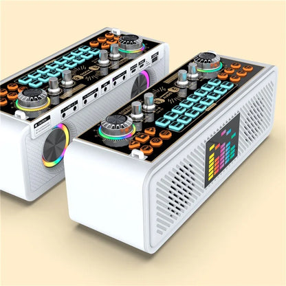 x10 Bluetooth Speaker Outdoor Live Broadcast Sound Card Machine with Microphone