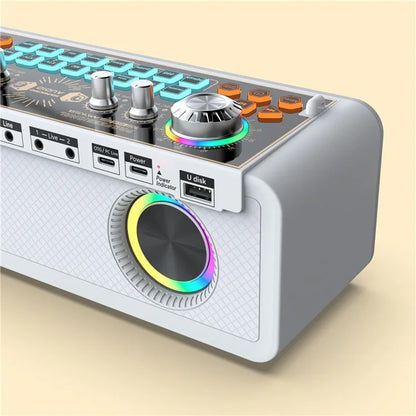 x10 Bluetooth Speaker Outdoor Live Broadcast Sound Card Machine with Microphone