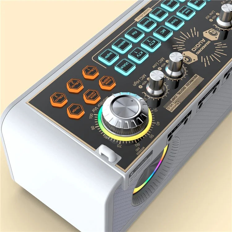 x10 Bluetooth Speaker Outdoor Live Broadcast Sound Card Machine with Microphone