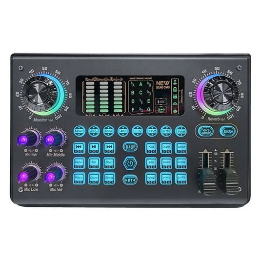 C100 Karaoke Recording Mobile Audio Mixer Sound Card for Live Streaming Recording