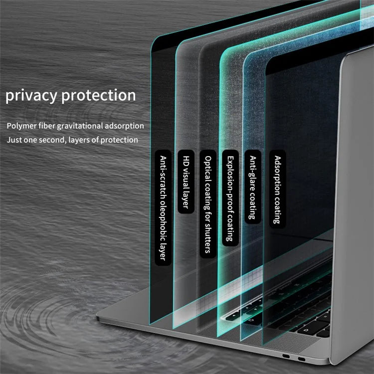 For MacBook Pro 14 inch (2021) Magnetic Adsorption Laptop Anti-Spy Film Tempered Glass Screen Protector