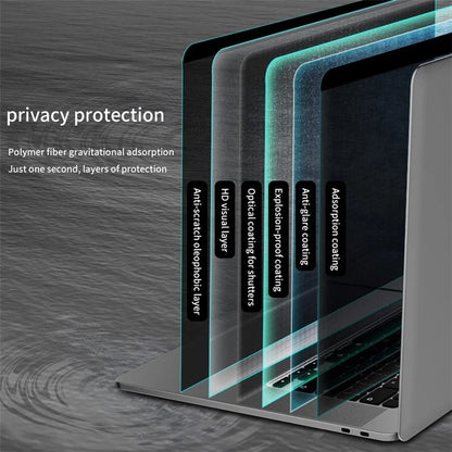 For MacBook Pro 14 inch (2021) Magnetic Adsorption Laptop Anti-Spy Film Tempered Glass Screen Protector