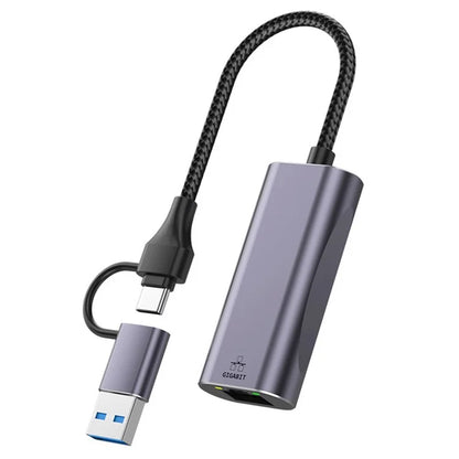 T30B Docking Station USB / Type-C to Gigabit Hub Adapter for Notebook, Tablet, Phones