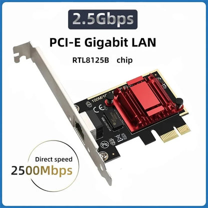 TXA092 Network Card Computer Gaming 2.5G Gigabit Ethernet Adapter Supports ROS, Esxi, PXE Boot