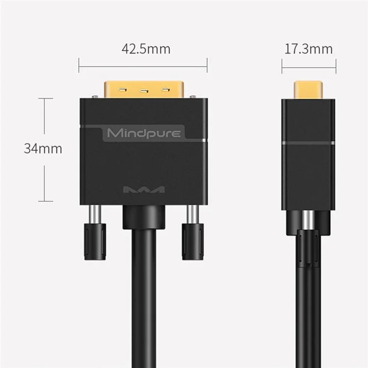 MINDPURE DV003 15m DVI Male to DVI Male Cable 24+1 DVI Digital 1080P HD Connection Cable