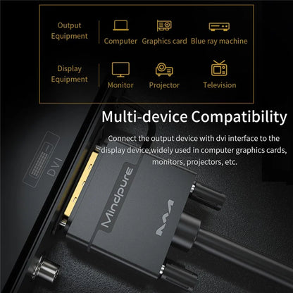 MINDPURE DV003 1m DVI Male to DVI Male Cable 24+1 DVI Digital 1080P HD Connection Cable