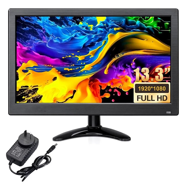 RX-103B 13.3-Inch Security Monitor 1920x1080 LED Display with Remote Control