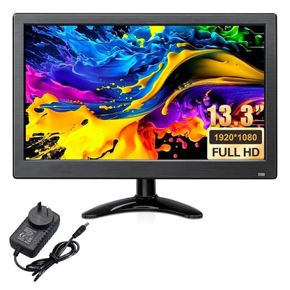 RX-103B 13.3-Inch Security Monitor 1920x1080 LED Display with Remote Control