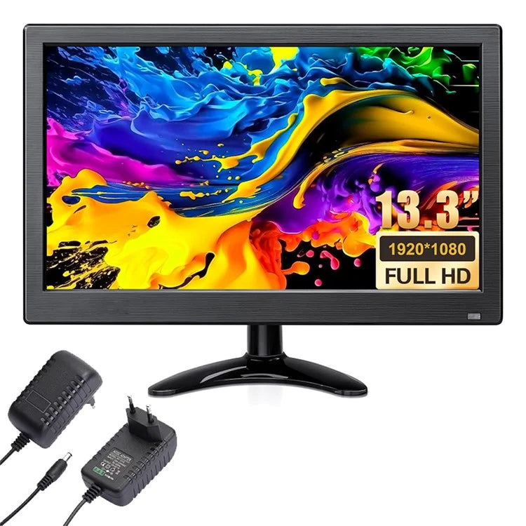 RX-103B 13.3-Inch Security Monitor 1920x1080 LED Display with Remote Control
