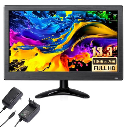 RX-103A 13.3" Full HD Monitor 1366x768 LED Display Screen with Remote Control