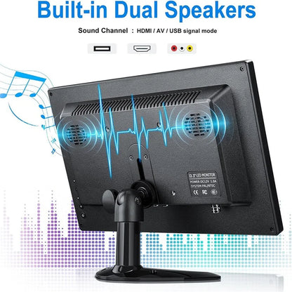 RX-103A 13.3" Full HD Monitor 1366x768 LED Display Screen with Remote Control