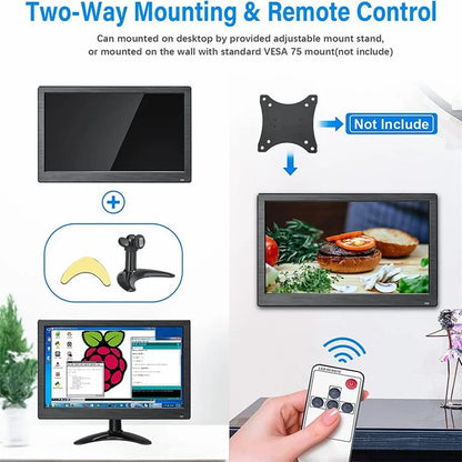 RX-105B 15.6-inch 1920*1080 Security Monitor LED Display with Remote Control