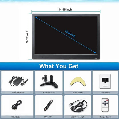 RX-105B 15.6-inch 1920*1080 Security Monitor LED Display with Remote Control