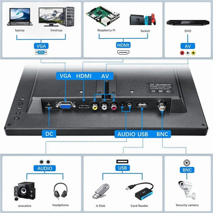 RX-102B 11.6-inch 1920*1080 Security Monitor HD Display with Remote Control