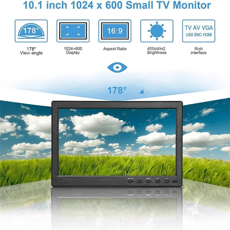 RX-101A 10.1-inch Security Monitor Portable Display with Remote Control