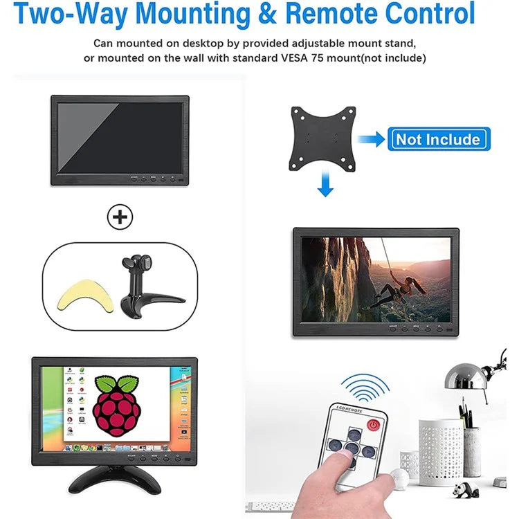 RX-101A 10.1-inch Security Monitor Portable Display with Remote Control