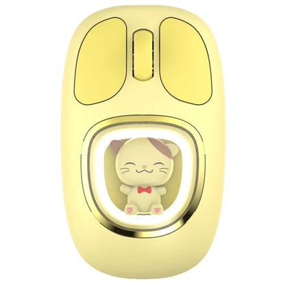 Y-FRUITFUL M94 2.4G+Bluetooth 3.0+Bluetooth 5.0 Tri-Mode Mouse Cartoon Doll Wireless Mice