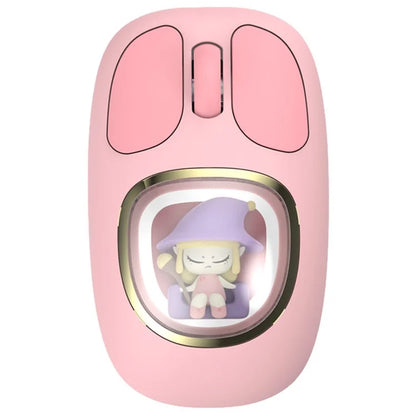 Y-FRUITFUL M94 2.4G+Bluetooth 3.0+Bluetooth 5.0 Tri-Mode Mouse Cartoon Doll Wireless Mice