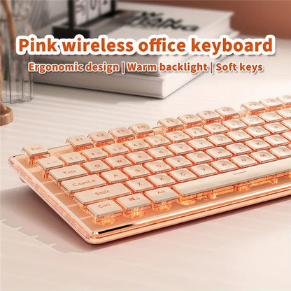 EWEADN V3 Home Office Computer Laptop Mute Keyboard USB Wired Backlit Keyboard