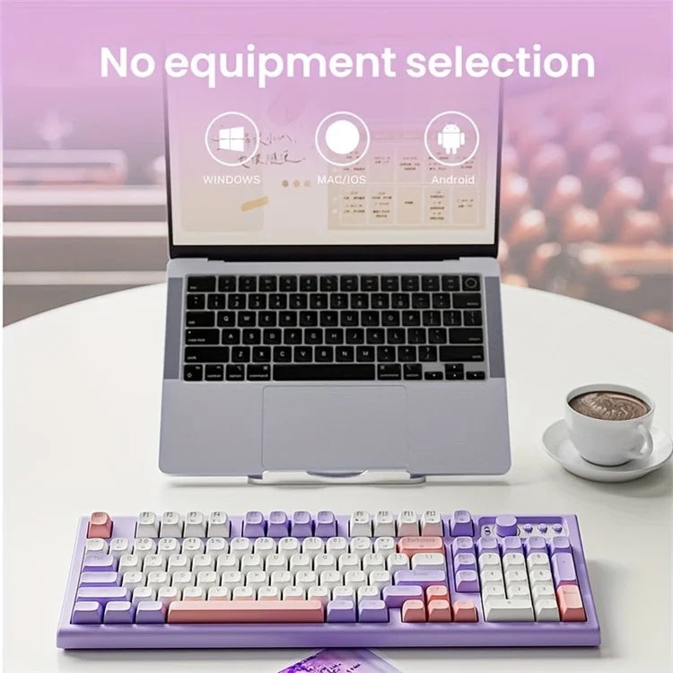 EWEADN V97 Bluetooth / 2.4G Wireless Rechargeable Keyboard Computer Laptop Keyboard